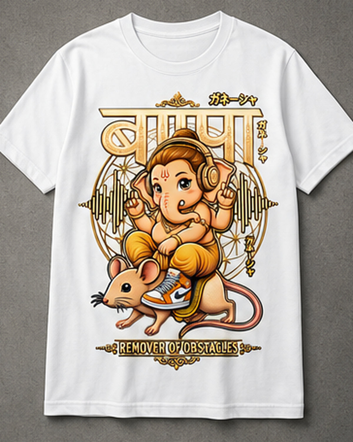 Youth Ganesha Remover of Obstacles Graphic T-Shirt Unisex Classic Crew T-Shirt