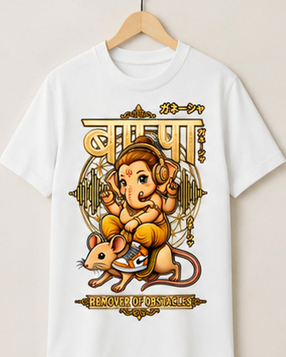 Youth Ganesha Remover of Obstacles Graphic T-Shirt Unisex Classic Crew T-Shirt