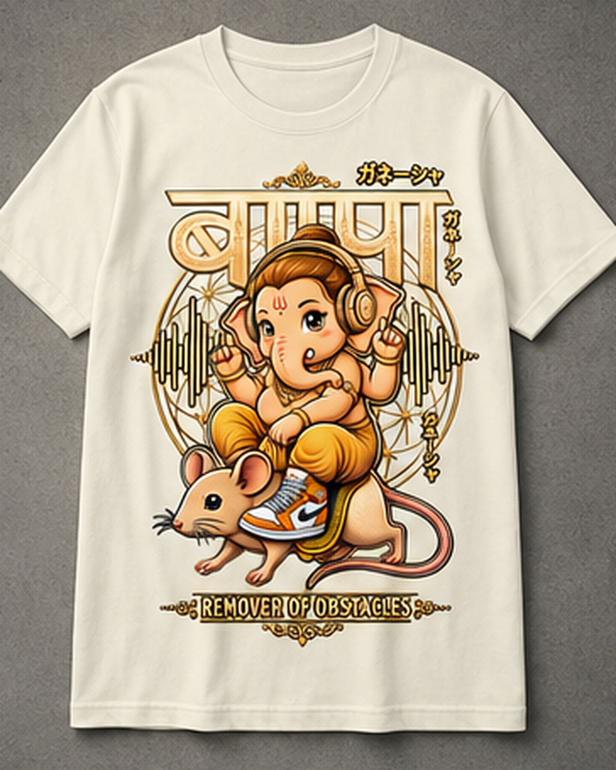 Youth Ganesha Remover of Obstacles Graphic T-Shirt Unisex Classic Crew T-Shirt