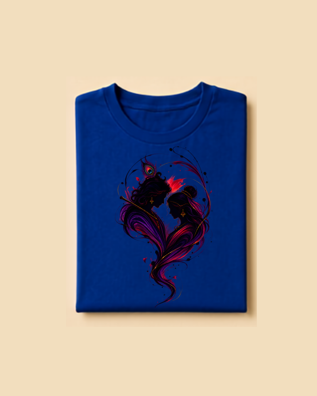 Divine Love  Radhakrishnna Graphic T-Shirt – Premium Oversized Style